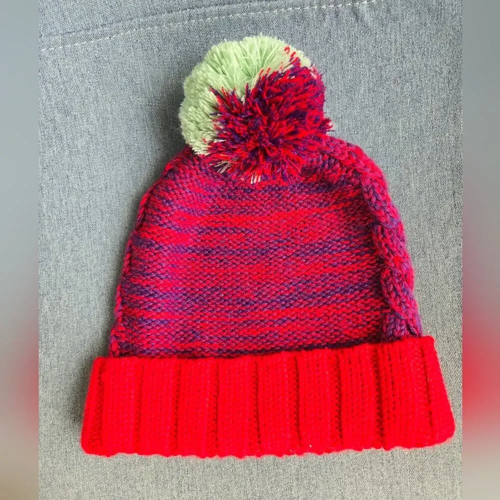 UGG Australia Knit Beanie Hat Kids 4-6Y Pom Red Pink Purple Green